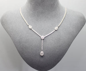 White Gold Diamond Tie Necklace 0,10ct My Twin